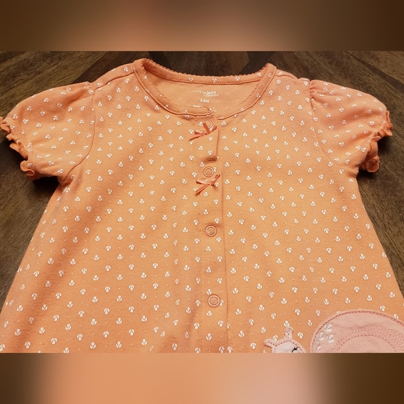Simple Joys By Carters 3 Piece Romper Set Peach, Gray, and White Size 24 Months - Picture 6 of 15